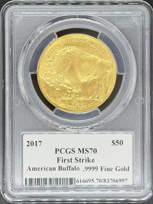 2017 G$50 Buffalo MS70 PCGS First Strike