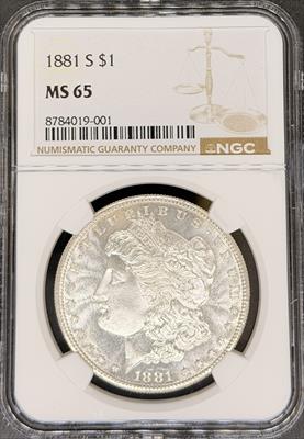 1881-S Morgan Dollar MS65 NGC