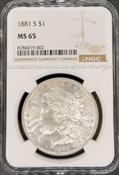 1881-S Morgan Dollar MS65 NGC