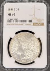 1881-S Morgan Dollar MS66 NGC