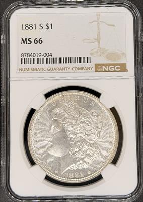 1881-S Morgan Dollar MS66 NGC