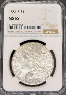 1881-S Morgan Dollar MS65 NGC