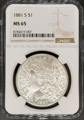 1881-S Morgan Dollar MS65 NGC
