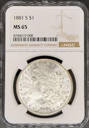 1881-S Morgan Dollar MS65 NGC