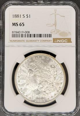 1881-S Morgan Dollar MS65 NGC