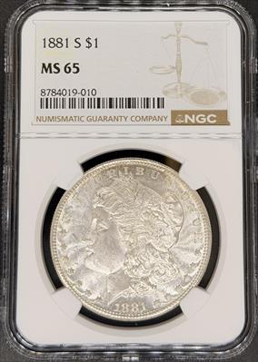 1881-S Morgan Dollar MS65 NGC