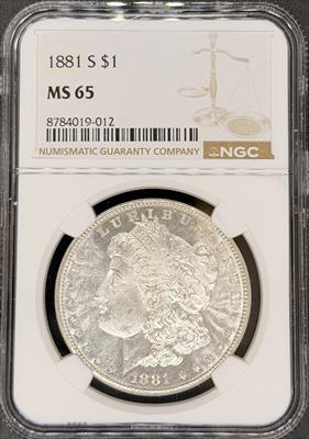 1881-S Morgan Dollar MS65 NGC