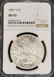 1881-S Morgan Dollar MS65 NGC