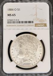 1884-O Morgan Dollar MS65 NGC