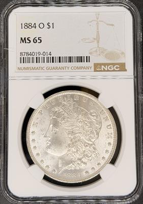 1884-O Morgan Dollar MS65 NGC
