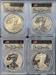 2021 4pc Silver Eagle Set MS/PR70 PCGS First Strike Damstra Signed