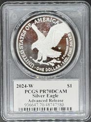 2024-W Silver Eagle PR70DCAM PCGS Advanced Release