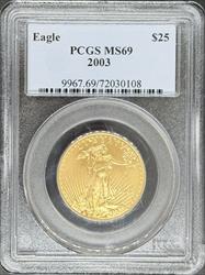 2003 G$25 Eagle MS69 PCGS