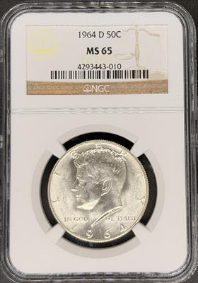 1964-D Kennedy Half Dollar MS65 NGC