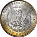 1887 Morgan Dollar MS64+ PCGS Gold Sticker Toned
