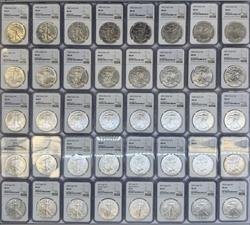 1986-2024 40pc Silver Eagle Set MS69 NGC